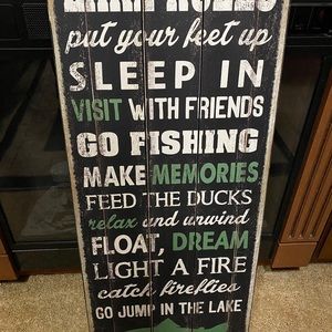 Lake Rules wall hanging by giftcraft